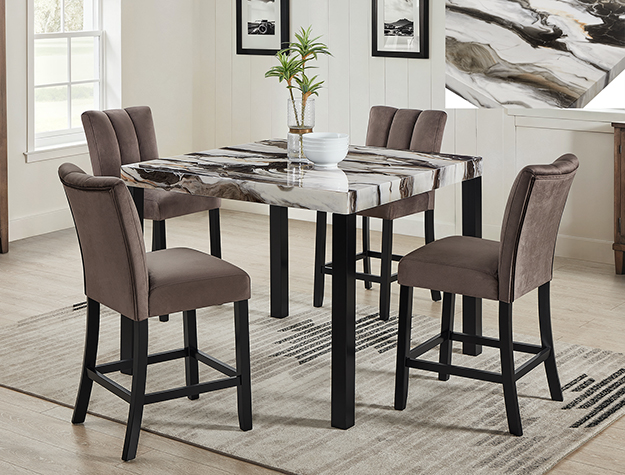 VEGA FAUX MARBLE CT HT DINING