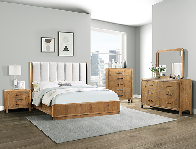 WESTCOTT BEDROOM GROUP-CERUSED NATU