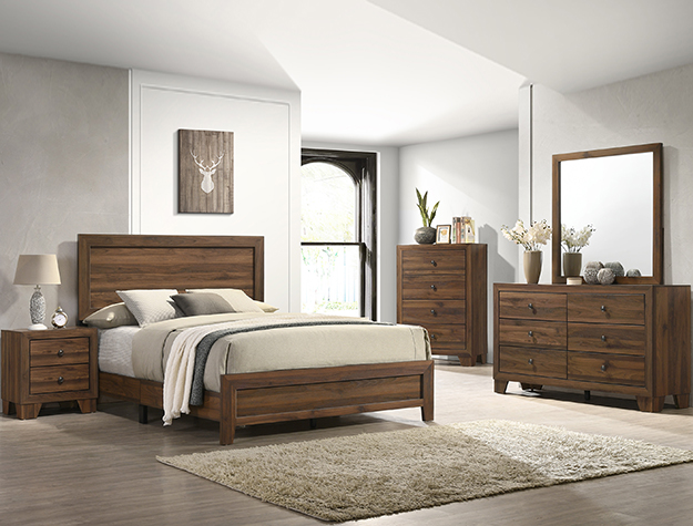 MILLIE BEDROOM GROUP CHERRY WOOD