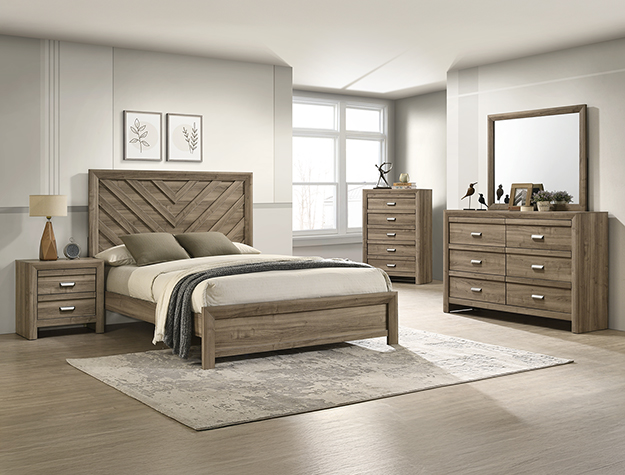 VALOR BEDROOM GROUP LIGHT BROWN